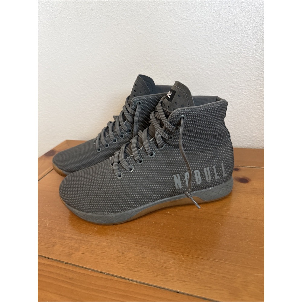 NOBULL Impact Shoes high top sneakers Gray M-8.5 W-10 EUC LIGHT USE